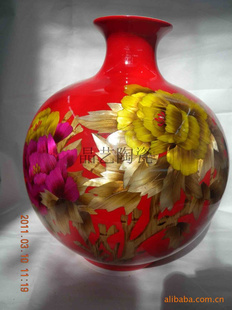 陶瓷花瓶--麦秆制作花纹,美观大方_唐山陶器工艺品公司_顺企网